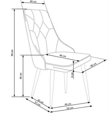 Стул Halmar Стул кухонный Halmar K365 (черный/черный) арт. V-CH-K/365-KR-CZARNY