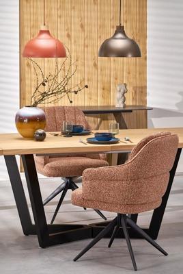 Стул Halmar Стул кухонный Halmar K570 поворотный (корица/черный) арт. V-CH-K/570-KR-CYNAMONOWY