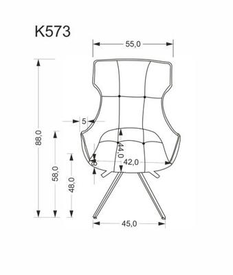 Стул Halmar Стул HALMAR K573 серый/черный, поворотный арт. V-CH-K/573-KR-POPIEL