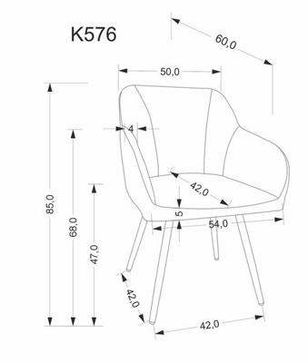 Стул Halmar Стул HALMAR K576 оливковый/черный арт. V-CH-K/576-KR-OLIWKOWY