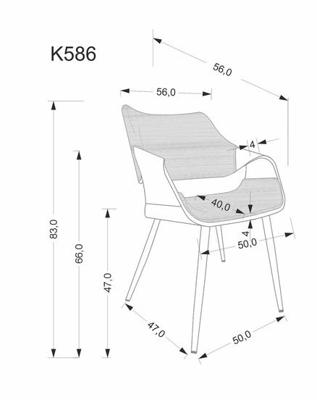 Стул Halmar Стул HALMAR K586 черный/орех арт. V-CH-K/586-KR