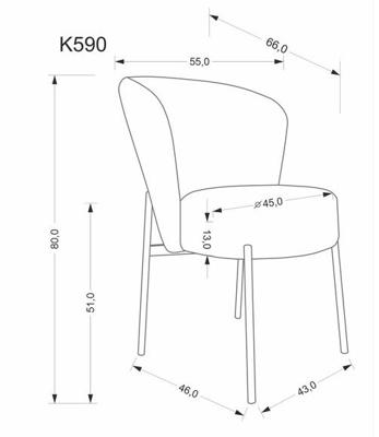 Стул Halmar Стул HALMAR K590 оливковый/черный арт. V-CH-K/590-KR-OLIWKOWY