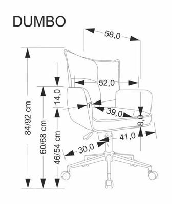 Кресло компьютерное Halmar Кресло компьютерное HALMAR DUMBO светло-розовый/белый арт. V-CH-DUMBO-FOT-J.ROZOWY