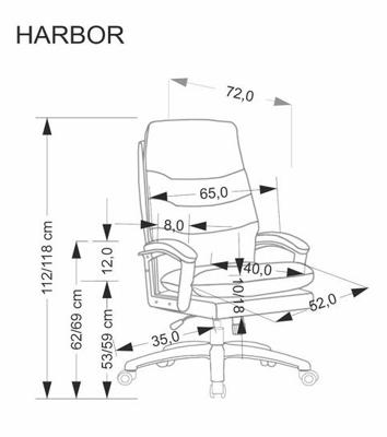Кресло компьютерное Halmar Кресло компьютерное HALMAR HARBOR бежевый арт. V-CH-HARBOR-FOT-BEZOWY