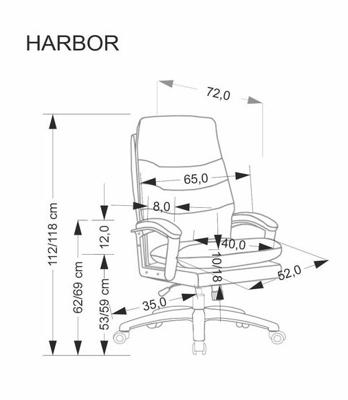 Кресло компьютерное Halmar Кресло компьютерное HALMAR HARBOR черный арт. V-CH-HARBOR-FOT-CZARNY