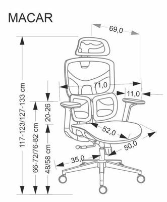 Кресло компьютерное Halmar Кресло компьютерное Halmar MACAR (черный) арт. V-CH-MACAR-FOT