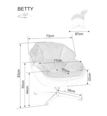 Кресло Signal Кресло SIGNAL BETTY карри/черный арт. BETTYCU