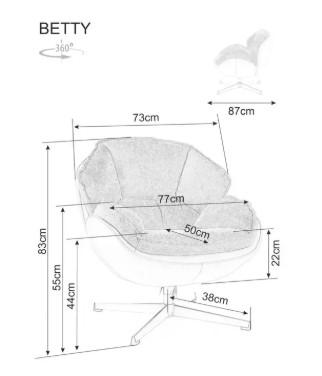 Кресло Signal Кресло SIGNAL BETTY черный/черный арт. BETTYC