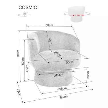 Кресло Signal Кресло SIGNAL COSMIC Raven серый/черный арт. COSMICRASZ13