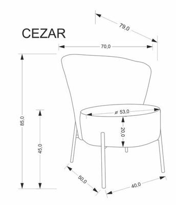 Кресло Halmar Кресло Halmar CEZAR (бежевый) арт. V-CH-CEZAR-FOT-BEZOWY