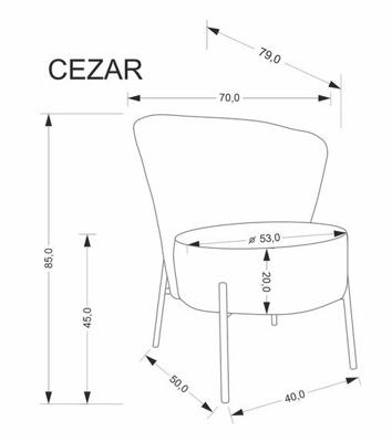 Кресло Halmar Кресло Halmar CEZAR (серый) арт. V-CH-CEZAR-FOT-POPIELATY