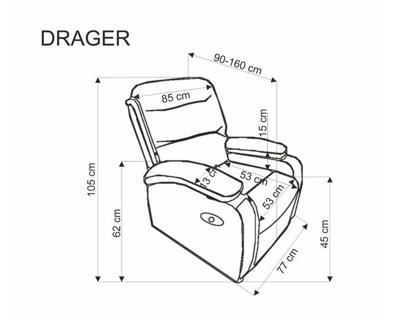 Кресло Halmar Кресло Halmar DRAGER (черный) арт. V-CH-DRAGER-FOT-CZARNY
