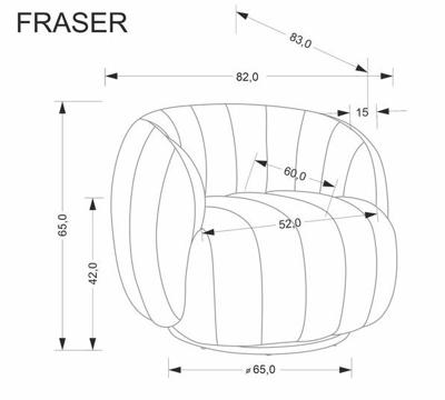 Кресло Halmar Кресло Halmar FRASER (кремовый) арт. V-CH-FRASER-FOT-KREMOWY