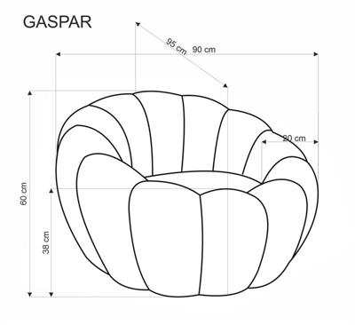 Кресло Halmar Кресло Halmar GASPAR 2 (бежевый) арт. V-CH-GASPAR_2-FOT-BEZOWY