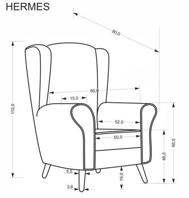 Кресло Halmar Кресло Halmar HERMES (бежевый) арт. V-PL-HERMES-FOT-BEZOWY