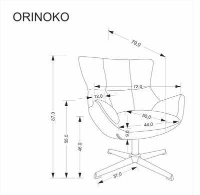 Кресло Halmar Кресло Halmar ORINOKO (серый) арт. V-CH-ORINOKO-FOT-POPIEL