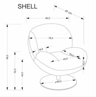 Кресло Halmar Кресло Halmar SHELL (кремовый) арт. V-CH-SHELL-FOT-KREMOWY