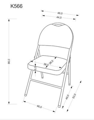 Стул Halmar Стул складной Halmar K566 (бежевый) арт. V-CH-K/566-KR-BEZOWY