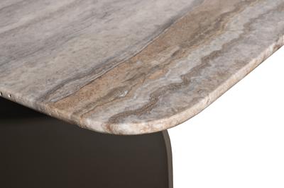 Стол журнальный Garda Decor 57EL-10982 Стол журнальный Арка (Arco) травертин 85*68*40см арт. 57EL-10982
