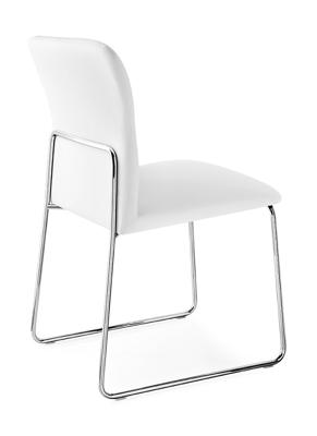 Стул М-СИТИ Стул FRIDA CB/1806-SK  MT.P77 CHROMED/  SKUBA S92 OPTIC WHITE арт. CB1806SKP77S92