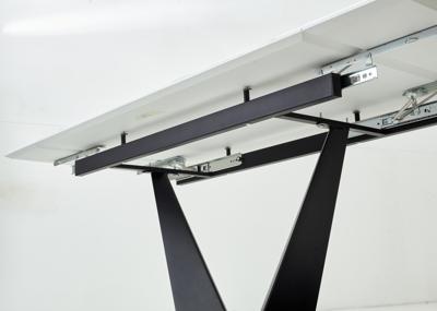 Стол М-СИТИ Стол Ниагара 160 БЕЛЫЙ МРАМОР, стекло / ЧЕРНЫЙ арт. 480M04461