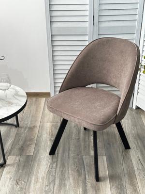 Стул М-СИТИ Стул ДУНА (DUNA) 360 град. поворот. B5 Капучино, велюр / черный каркас арт. 670M05338