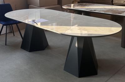 Стол М-СИТИ Стол ОРФЕЙ  240 нераскладной цвет ОНИКС (ONYX SABLE PULIDO), керамика / Черный каркас арт. 480M06152