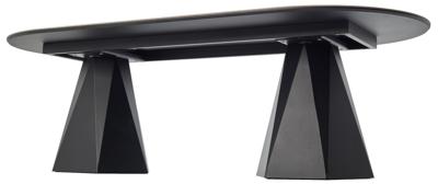 Стол М-СИТИ Стол ОРФЕЙ  240 нераскладной цвет ОНИКС (ONYX SABLE PULIDO), керамика / Черный каркас арт. 480M06152