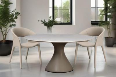 Мебель Garda Decor 160KD-80200 Стул обеденный экокожа бежевый 55*55*77см арт. 160KD-80200