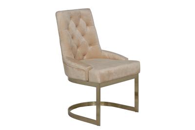 Мебель Garda Decor 76AR-6210GOLD-BG Стул велюр бежевый/матовое золото 65*61*93см арт. 76AR-6210GOLD-BG