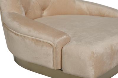 Мебель Garda Decor 76AR-6210GOLD-BG Стул велюр бежевый/матовое золото 65*61*93см арт. 76AR-6210GOLD-BG