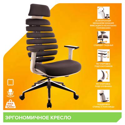 Офисное кресло Everprof Кресло Everprof Ergo Grey (Эрго Грэй) Ткань Серый арт. ZN-433877