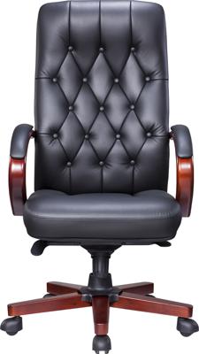Кресло руководителя Everprof Кресло Everprof Monaco Wood (Монако Вуд) Кожа Черный арт. ZN-433939
