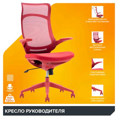 Кресло руководителя Everprof Кресло руководителя Everprof Spirit (Спирит) Сетка Красный арт. ZN-434112