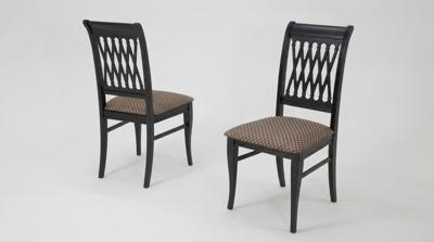 Стул ZiP-mebel Стул Рич, Чёрное дерево/Ромб Коричневый арт. R001404B14
