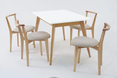 Стол ZiP-mebel Стол Сканди 120, Натур/ Белый арт. F514101NUA