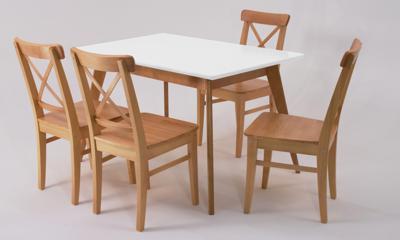 Стол ZiP-mebel Стол Сканди 120, Натур/ Белый арт. F514101NUA