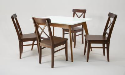 Стол ZiP-mebel Стол Сканди 120, Орех/ Белый арт. F514101WUA