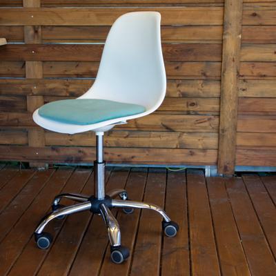 Кресло компьютерное ZiP-mebel Кресло компьютерное Смузи Хром белый/бирюзовый арт. Z0019CRA33