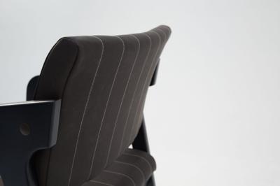 Стул ZiP-mebel Стул-кресло Шадди чёрный/темно-коричневый нубук арт. Z112550B24