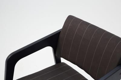 Стул ZiP-mebel Стул-кресло Шадди чёрный/темно-коричневый нубук арт. Z112550B24