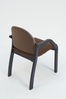 Стул ZiP-mebel Стул-кресло Джуно 2.0 чёрное дерево/коричневый-гусиная лапка арт. Z112827B42