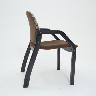 Стул ZiP-mebel Стул-кресло Джуно 2.0 чёрное дерево/коричневый-гусиная лапка арт. Z112827B42