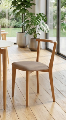 Стул ZiP-mebel Стул Франк ПМ натур/бежевая рогожка арт. R101712N32