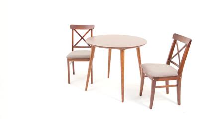 Стул ZiP-mebel Стул Ингольф ПМ орех/гусиная лапка бежевый арт. R100754W12