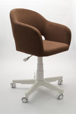 Кресло компьютерное ZiP-mebel Кресло Бабби белый / коричневый арт. Z218907A03