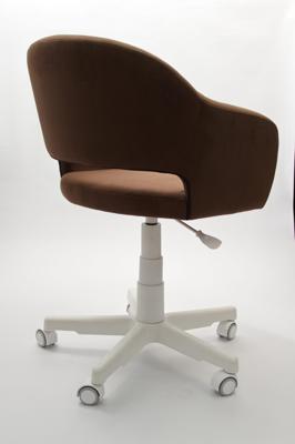 Кресло компьютерное ZiP-mebel Кресло Бабби белый / коричневый арт. Z218907A03