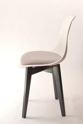 Стул ZiP-mebel Стул Сашш чёрный /белый, серый ГЛ арт. R101770B11