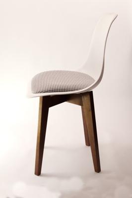 Стул ZiP-mebel Стул Сашш орех /белый, серый ГЛ арт. R101770W11