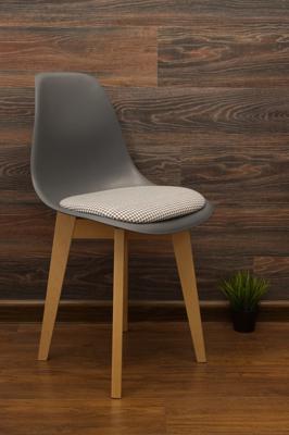 Стул ZiP-mebel Стул Сашш натур /серый, серая гусиная лапка арт. R101771N1G